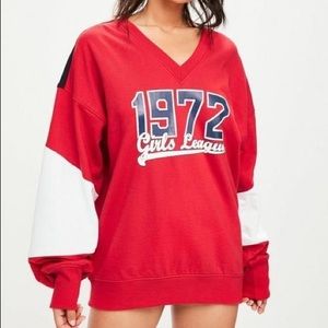 Missguided 1972 Girls League Varsity Sweatshirt